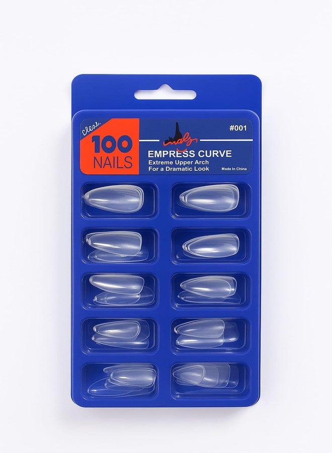 BANIRA 100 Pieces Artificial Transparent Nails Set | Reusable & Easy to Apply Professional Adhesive Beauty Nail Art(ALMOND SHAPE) - Image 1