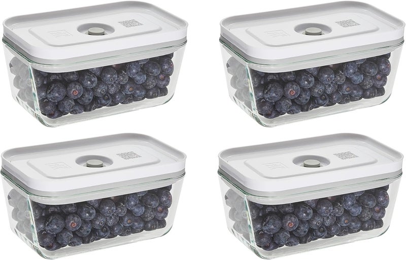 ZWILLING Fresh  Save 4pc Small Glass Vacuum Sealer Food Storage Containers with Airtight Lids - Image 1