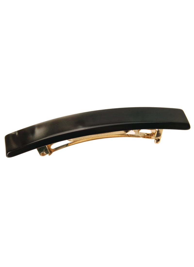 France Luxe France Luxe Small Luxury Rectangle Barrette - Nacro Slate 