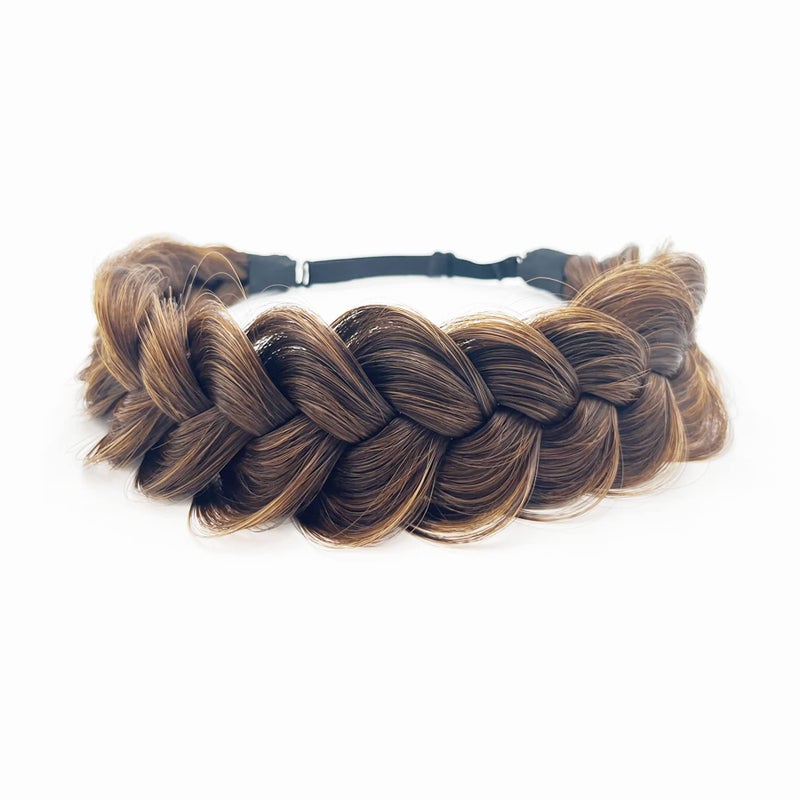 TOECWEGR Synthetic Hair Braided Headband Classic Wide Strands Wedding Disorderly Fluffy Braids Wig Band Women Beauty Accessory - Image 1