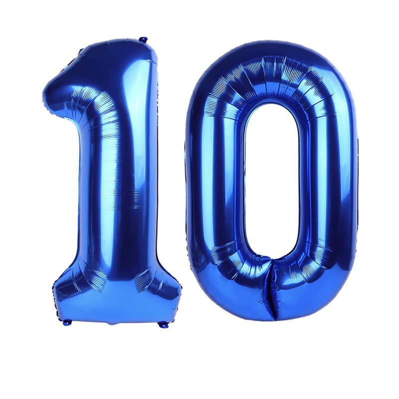 Mluchee 10 Balloons Number 10th Birthday Decorations for Girl Boys Dark Blue Birthdays Balloons 40 In for Engagement Wedding Celebration Party Graduations Photo Shoot - Image 2