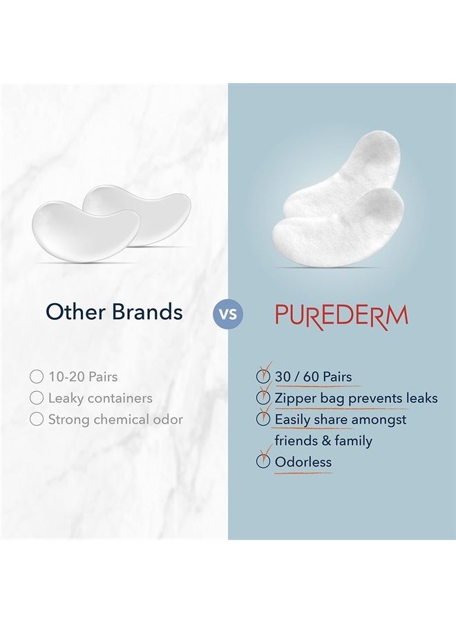Purederm Deluxe Collagen Eye Mask Collagen Pads For Women By Purederm 2 Pack Of 30 Sheets/Natural Eye Patches With Anti-aging and Wrinkle Care Properties/Help Reduce Dark Circles and Puffiness - Image 2