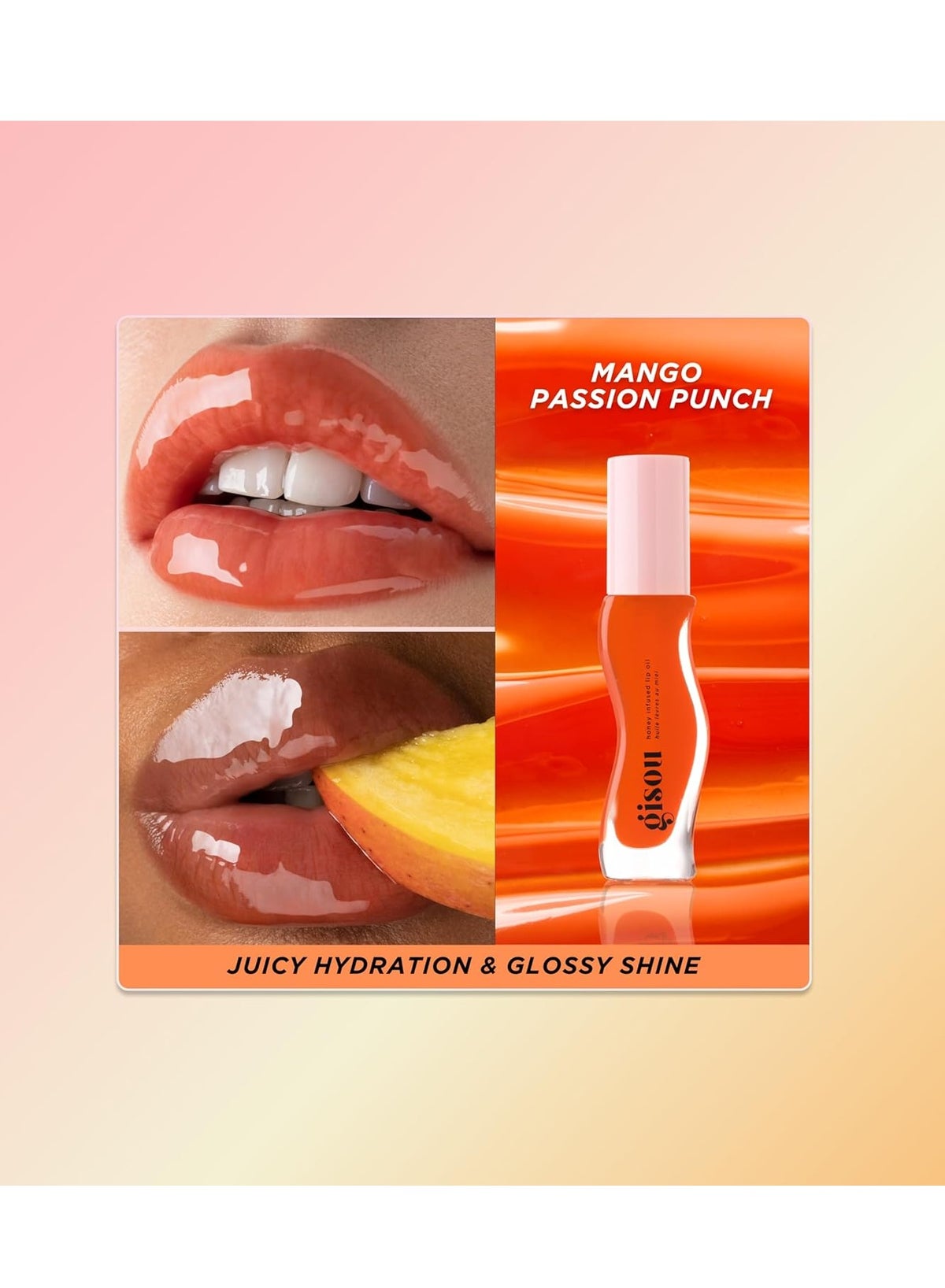 Gisou Honey Infused Lip Oil 8ml - Mango Passion Punch
