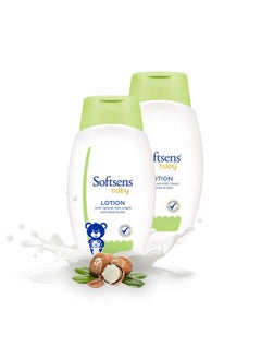Softsens Baby Nourishing Lotion With Milk Cream & Shea Butter For Face & Body, Moisturizer For Kids (200Ml X Pack Of 2, Green)  - Image 1
