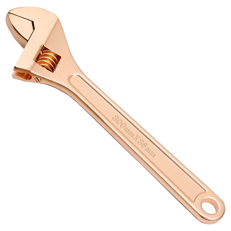 WEDO NonSparking Adjustable Wrench 10 Sparkfree Safety Spanner Safty ToolBeryllium CopperNonMagneticDIN Standard BAM FM Certificate Opening Max 30mm - Image 2