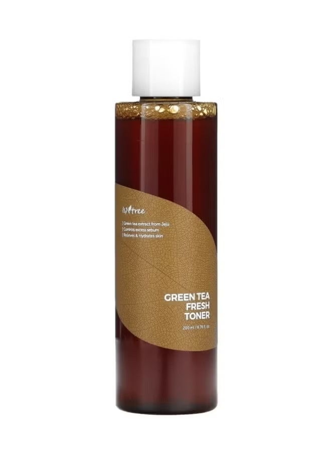 ISNTREE Green Tea Fresh Facial Toner 200ml, 6.76 fl. oz. with Hyaluronic toner 50ml | Deep Moisturizing | Sebum Control | Nourishing | Revitalizing | Hypoallergenic | Dermatologist Tested | - Image 2