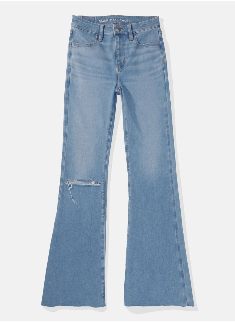 American Eagle - AE Ne(x)t Level Super High-Waisted Flare Jean - Image 1