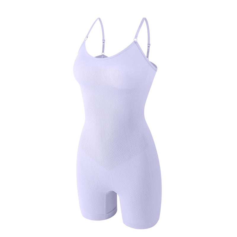 Plus Size One-Piece Boxer Tight Cropped Pants Open Crotch Pants Belly Contracting Corset Sling Postpartum Slimming Clothes Chest Support - Image 1