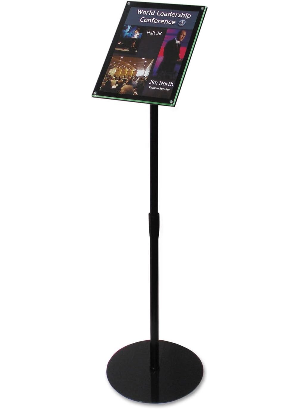 Deflecto Deflecto Telescoping Floor Sign Holder Adjustable 13 x 48 x 13  Black 790804  - Image 1