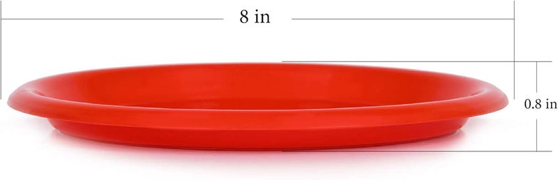 Mintra Home Re-usable Plastic Plates 12pc pack - Red - Image 2