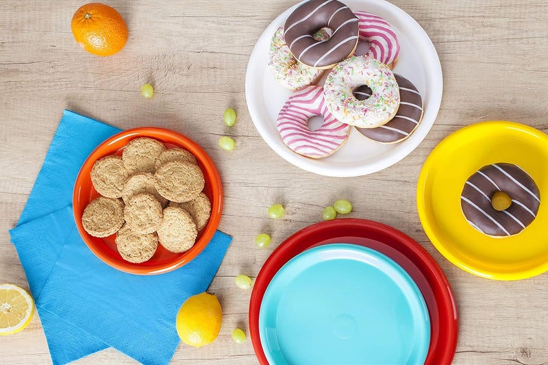 Mintra Home Re-usable Plastic Plates 12pc pack - Red - Image 5