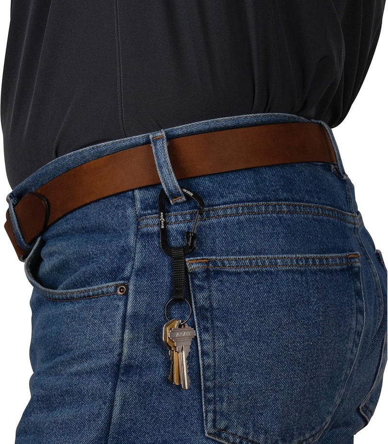 NiteIze CSLW3-01-R6 SlideLock Ring, Aluminum Locking Carabiner Key, 3-25lb Capacity, Black - Image 1