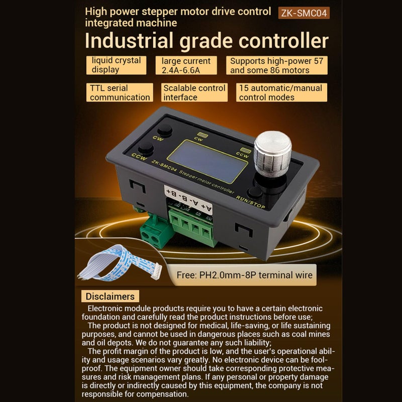 Integrated Stepper Motor Driver Controller HD LCD Display TTL Serial Port PLC Communication 15 Working Modes - Image 3