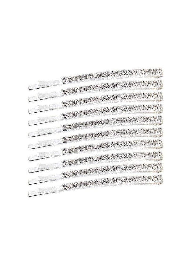 Soochat - Soochat Rhinestone Bobby Pins Diamond Bobby Pins Crystal Hair Clips Decorations for Lady Women Girls 10 Pcs - Image 1
