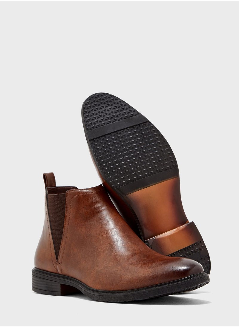 Robert Wood - Faux Leather Chelsea Boots - Image 1