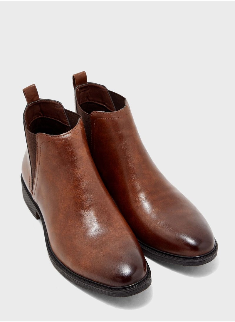 Robert Wood - Faux Leather Chelsea Boots - Image 1