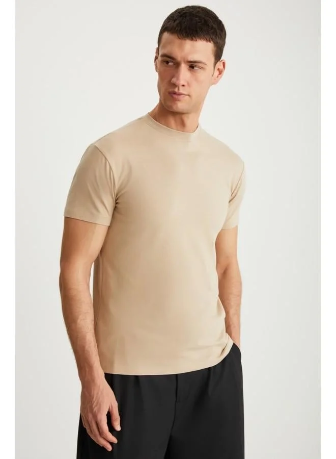 GRIMELANGE Grimelange Tiago Men's Beige T-Shirt