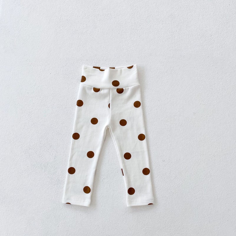 Autumn Kids Bear Print Top  High-Waist Pants Set with Knit Cardigan Apricot (Coat) - Image 4