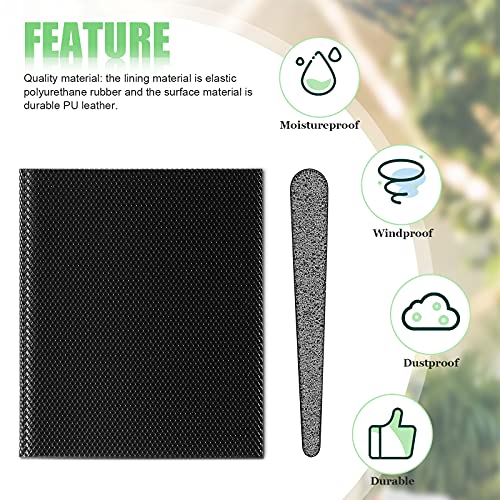 Jetec 6 Peices Self-Adhesive Door Corner Seals, Gap Filler Seal Strip Weather Stripping Draft Stopper Door Frame Seal Corner Foam for Weather Protection Isolation of Noise(Black) - Image 4