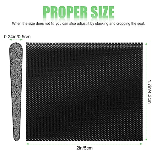 Jetec 6 Peices Self-Adhesive Door Corner Seals, Gap Filler Seal Strip Weather Stripping Draft Stopper Door Frame Seal Corner Foam for Weather Protection Isolation of Noise(Black) - Image 2
