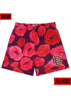 Generic EE Casual Summer Shorts Mens Gym Run Basketball Red  - Image 1