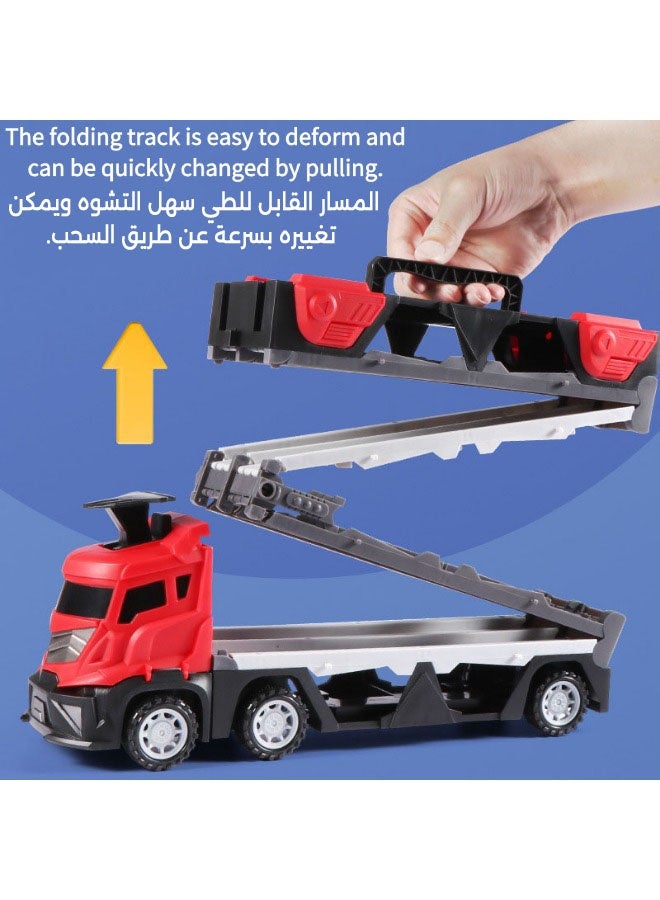 فيكسبلورن شاحنة للأطفال، شاحنة لعبة للأطفال، شاحنة لعبة قابلة للطي، سيارة لعبة قابلة للطي، شاحنة لعبة/سيارة لعبة مناسبة للأطفال من عمر 3 سنوات فما فوق، هدايا للأطفال من عمر 3 سنوات فما فوق - Image 3