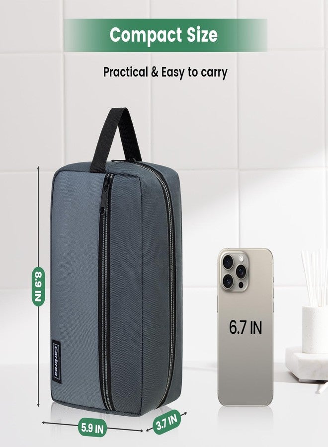 Carbrea Travel Toiletry Bag - Small Toiletry Bag for Men Skincare Bag for Toiletries Accessories Gifts - Grey - Image 2