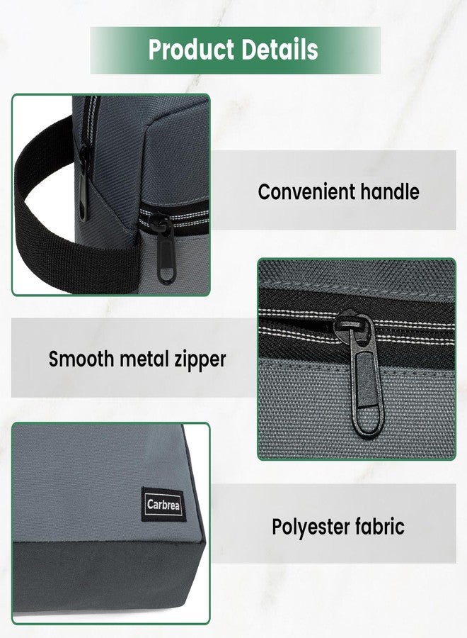 Carbrea Travel Toiletry Bag - Small Toiletry Bag for Men Skincare Bag for Toiletries Accessories Gifts - Grey - Image 4