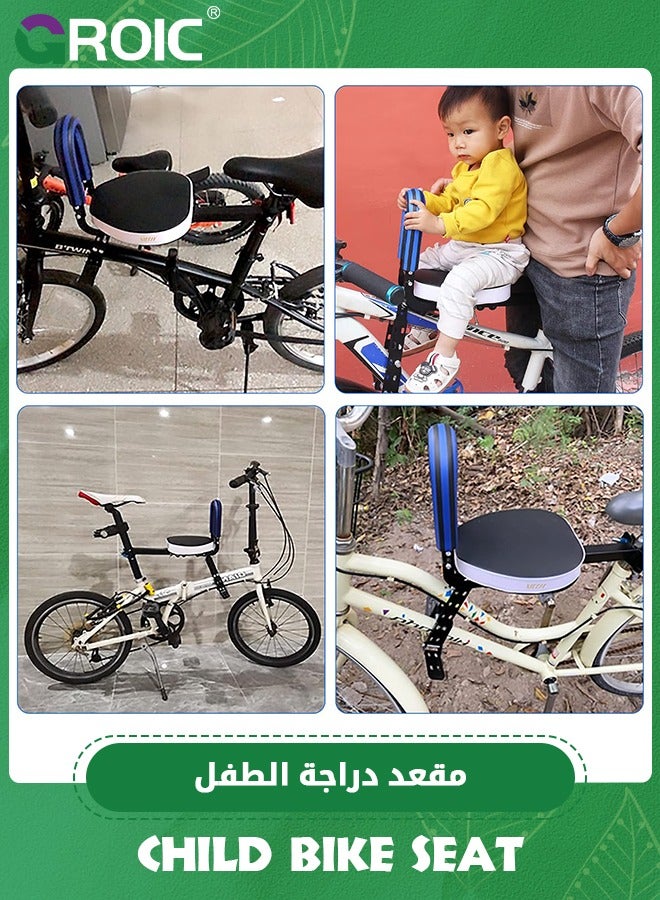 GROIC Child Bike Seat, Portable Retractable Foldable Front Mounted Kids Bike Seat, Suitable for Children 2~6 Years, Detachable Child Bike Seat Suitable for All Types of Bicycles - Image 5