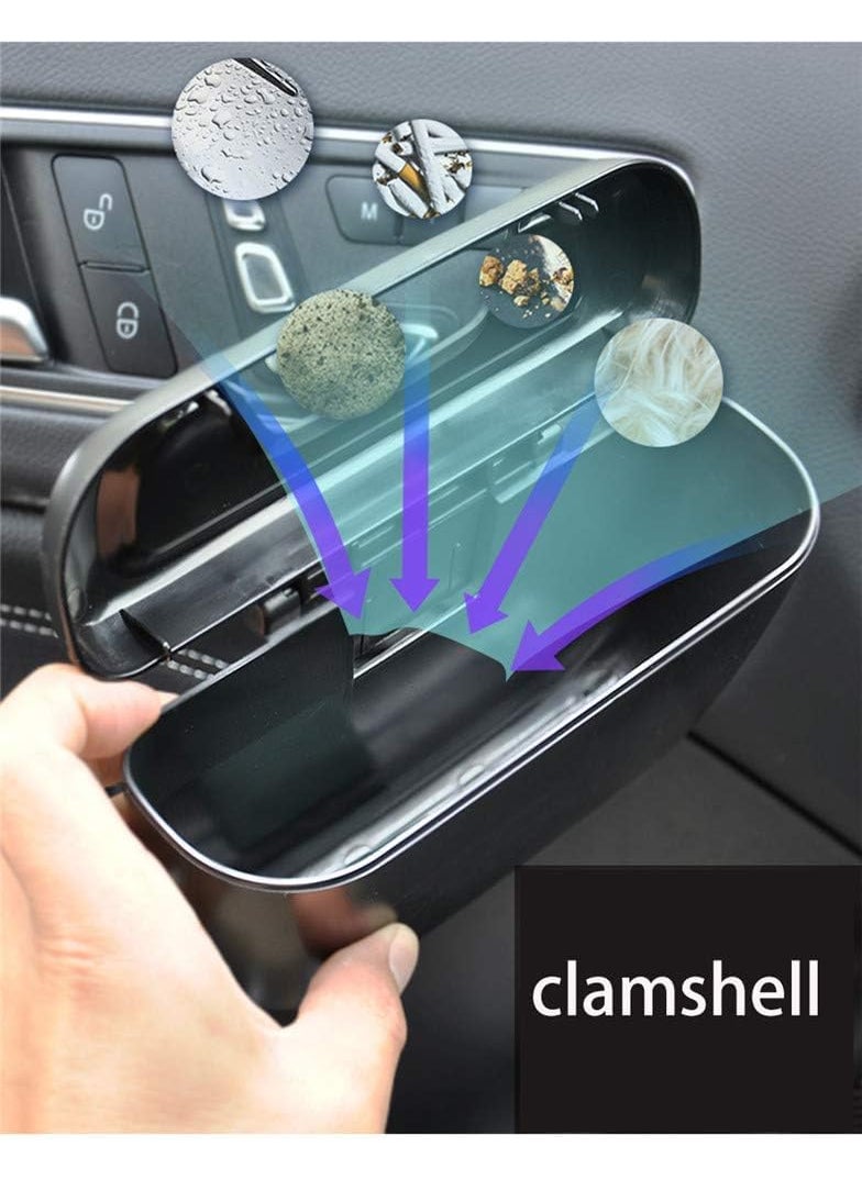 EARTHCONE EARTHCONE Car DustbinMini Car Trash BinCompact Car Garbage BinCar Garbage CanCar Storage Bucket Trash BagDust Case Holder Bin Car Accessories Portable Dustbin 1Pcs  - Image 4