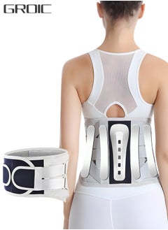 GROIC Lumbar Support Belt Lumbosacral Back Brace,Breathable Back Support Belt, Lower Back Pain Relief Warmer Stretcher for Herniated Disc, Sciatica, Scoliosis(L)  - Image 1