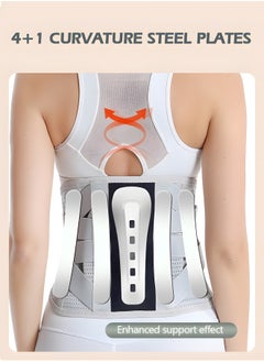 GROIC Lumbar Support Belt Lumbosacral Back Brace,Breathable Back Support Belt, Lower Back Pain Relief Warmer Stretcher for Herniated Disc, Sciatica, Scoliosis(L)  - Image 3