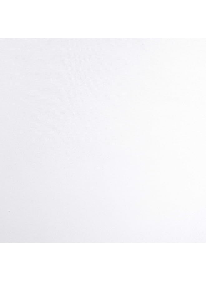 erorex Martine Microfiber Semi Sheer Rod Pocket Kitchen Curtain Valance And Tiers Set 54 Inch X 24 Inch White - Image 5