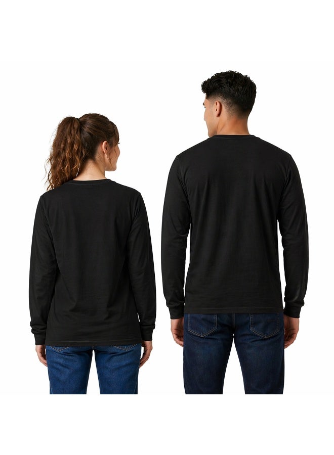 YANEK Unisex Crew Neck Full Sleeve T-Shirt – Soft Cotton, Regular Fit, Casual Wear - Image 2