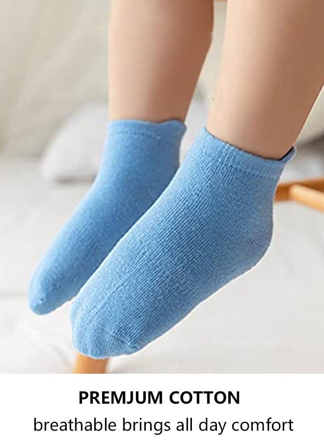 HAWAWA 6/12 Pairs Non Slip Toddler Socks  Cotton Infant Baby Kids Grip Socks for Boy Girls Anti Skid Ankle Socks(3-5years old) - Image 4