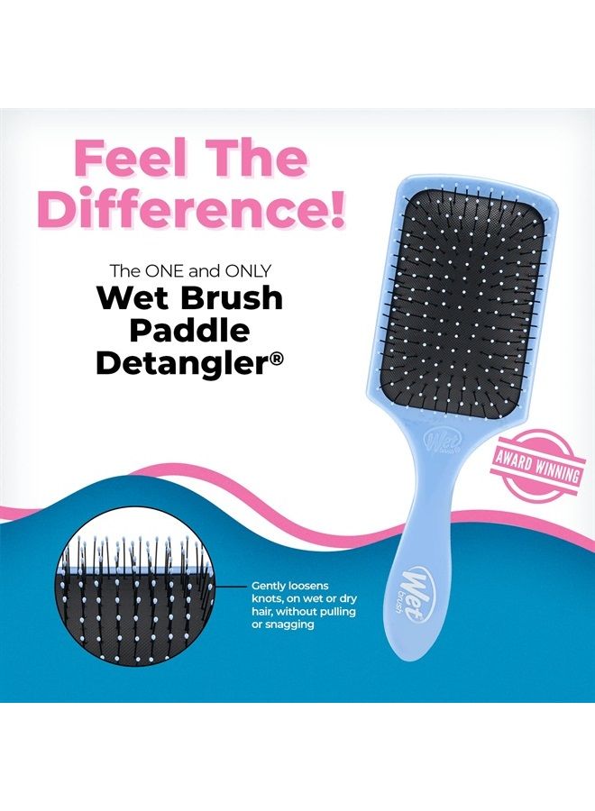 Wet Brush Wet-Brush Paddle Detangler Hair Brush - Sky - Comb for Women, Men and Kids - Wet or Dry - Removes Knots and Tangles, Best for Natural, Straight, Thick and Curly Hair – Pain Free for All Hair Types - Image 2