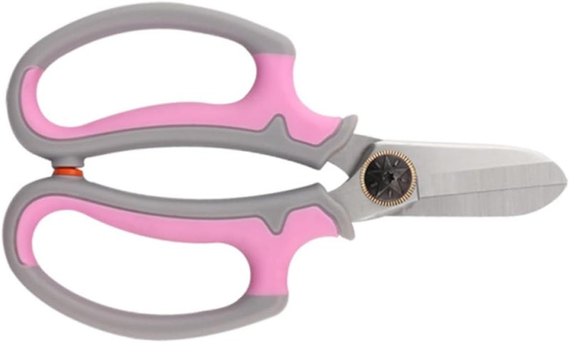 Multifunctional Floral Scissors and Flower Shears for Home Gardening, Pink Household Plant Trimming Tool for Flower Branch Pruning and Garden Plant Care - Image 1