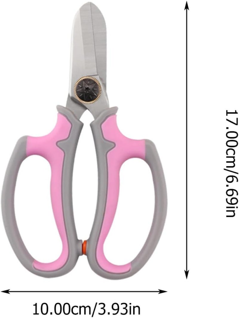 Multifunctional Floral Scissors and Flower Shears for Home Gardening, Pink Household Plant Trimming Tool for Flower Branch Pruning and Garden Plant Care - Image 2
