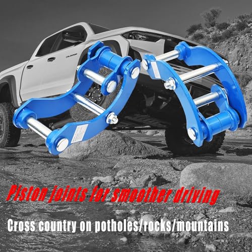 JS SUPER WORK Rear Leaf Spring 2" Lift Shackle Extended Kit for Hilux REVO 2015-2025,Heavy Duty Leveling Suspension Shackles Body Lift Kit - Image 3