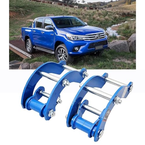 JS SUPER WORK Rear Leaf Spring 2" Lift Shackle Extended Kit for Hilux REVO 2015-2025,Heavy Duty Leveling Suspension Shackles Body Lift Kit - Image 1