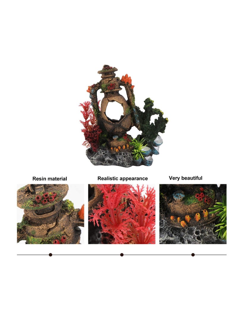 كابتن تيك زينة حوض للأسماك من Hemobllo زينة لحوض الأسماك منظر طبيعي لخزان الأسماك محاكاة تزين ديكور المنزل - Image 2