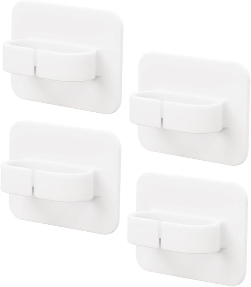 DECHOUS 4pcs Multifunctional Circle Hooks for Bathroom Adhesive Spray Bottle Storage Hooks No Trace Design for Home Organization - Image 1