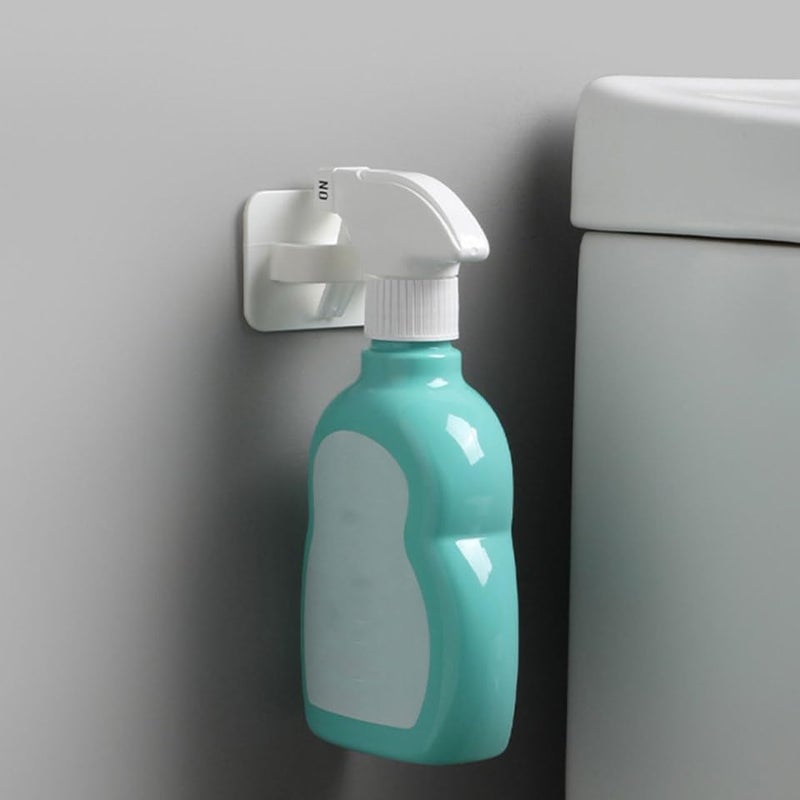 DECHOUS 4pcs Multifunctional Circle Hooks for Bathroom Adhesive Spray Bottle Storage Hooks No Trace Design for Home Organization - Image 5