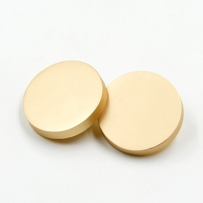 Bestowal 10PCS Metal Flat Button Women Suit Woolen Coat Button Male Jacket Button Shirt Suit Trousers Button Round Shaped Sewing Button 15mm Matte Gold