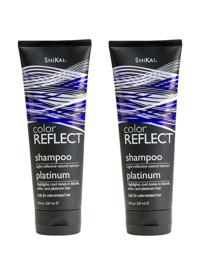 شيكاي شامبو ShiKai Color Reflect - بلاتينيوم (يُبرز درجات الألوان الباردة للشعر الأشقر والفضي والبلاتيني) 8 أونصة سائلة (أ) - قطعتان - Image 1