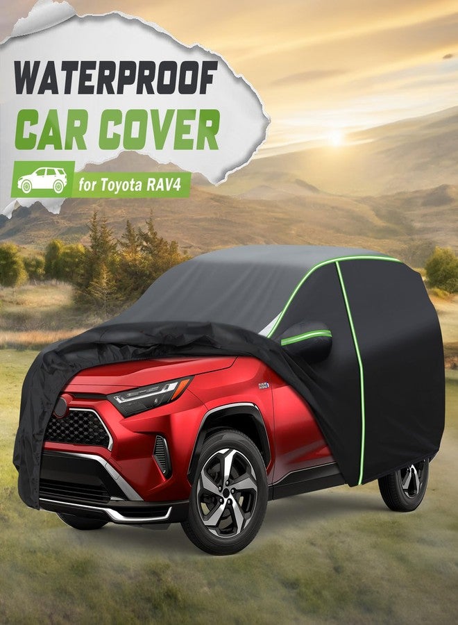 Mixsuper Liner غطاء سيارة Mixsuper Liner بست طبقات، مصمم خصيصًا لسيارة تويوتا RAV4 موديلات 1994-2023 و2024، مقاوم للماء لجميع الأحوال الجوية، يوفر حماية من المطر والشمس والأشعة فوق البنفسجية. - Image 2