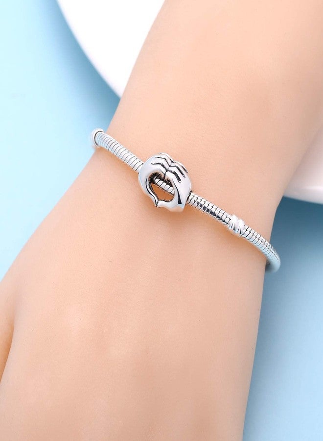 SOUKISS 925 Sterling Silver Love Heart in Your Hands Charm for Charms Bracelets, Xmas Mother's Day Gifts Idea - Image 5