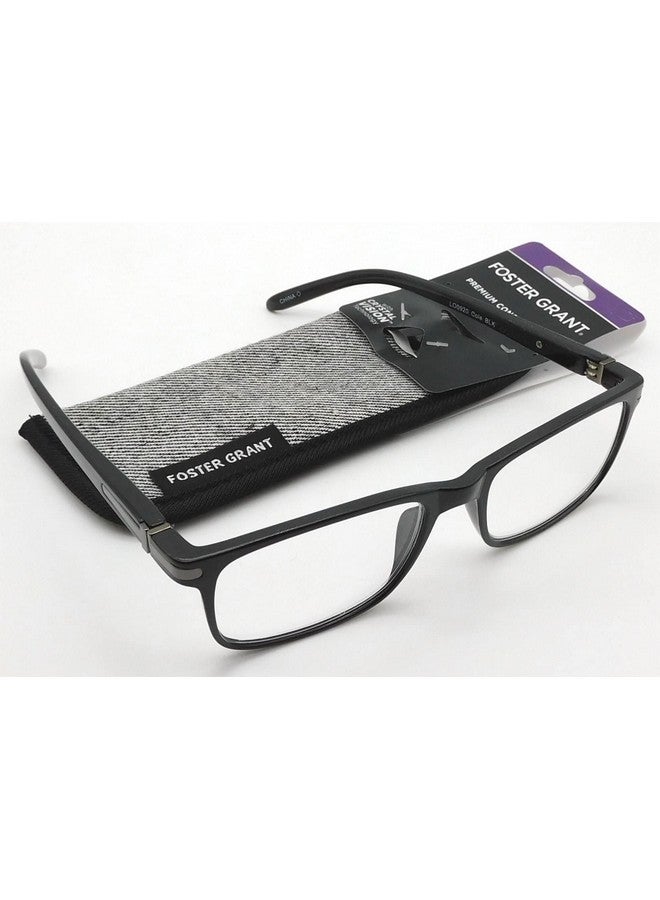 Foster Grant Cole Black Men'S Crystal Vision Reading Glasses (Black 2.00)  - Image 4