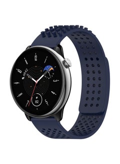 Replacement Strap For Amazfit GTR Mini 20mm Holes Breathable 3D Dots Silicone Watch Band Midnight Blue