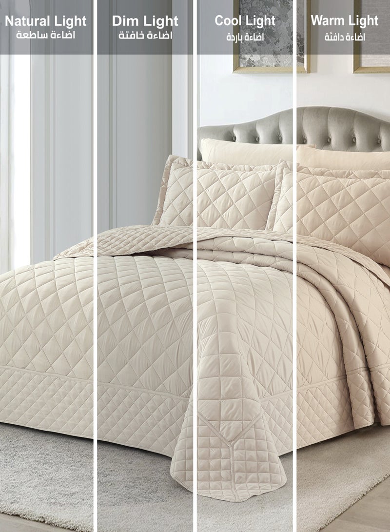 Quilt Set 3-Pcs Single Size Bedspread Coverlet Set Compressed Comforter Soft Bedding Cover With Matching Fitted Sheet Pillow Shams Pillow Cases Linen